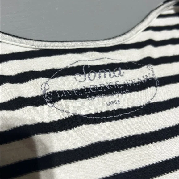 Soma Striped Long Sleeve Stretchy Dress (Women’s Large) - Picture 8 of 9